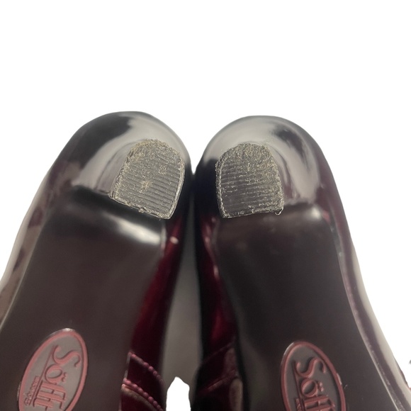 Sofft Burgandy 8M Leather Upper Heeled Shoes 3 1/2 inch Heel - Picture 8 of 8